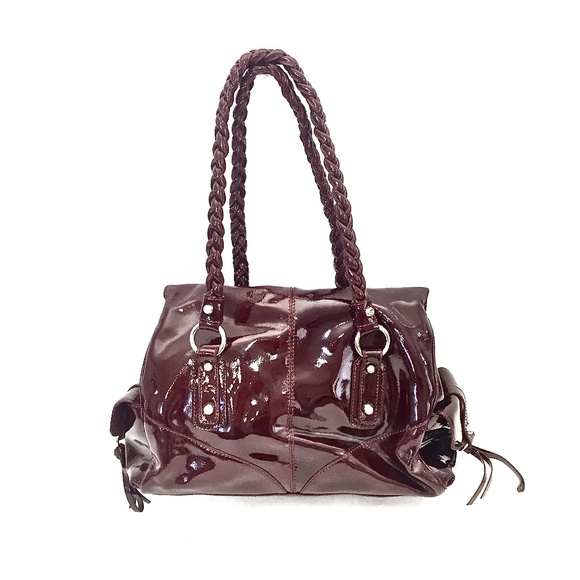 🍷 Francesco Biasia Wine Patent Leather Purse 🍷 - Picture 2 of 6